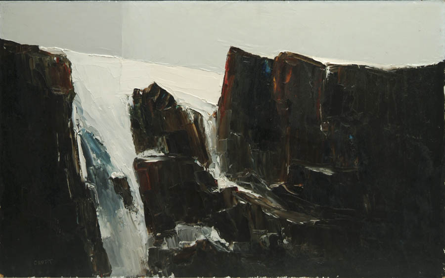 Appraisal: LEWIS SCOTT CROFT American - SNOW COVERED CLIFF Oil on