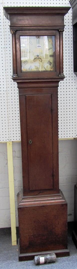 Appraisal: An th century oak thirty hour longcase clock with arch