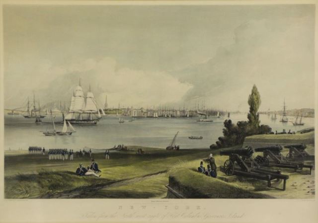 Appraisal: th C Hand Colored Engraving New-York TakenFrom the North West