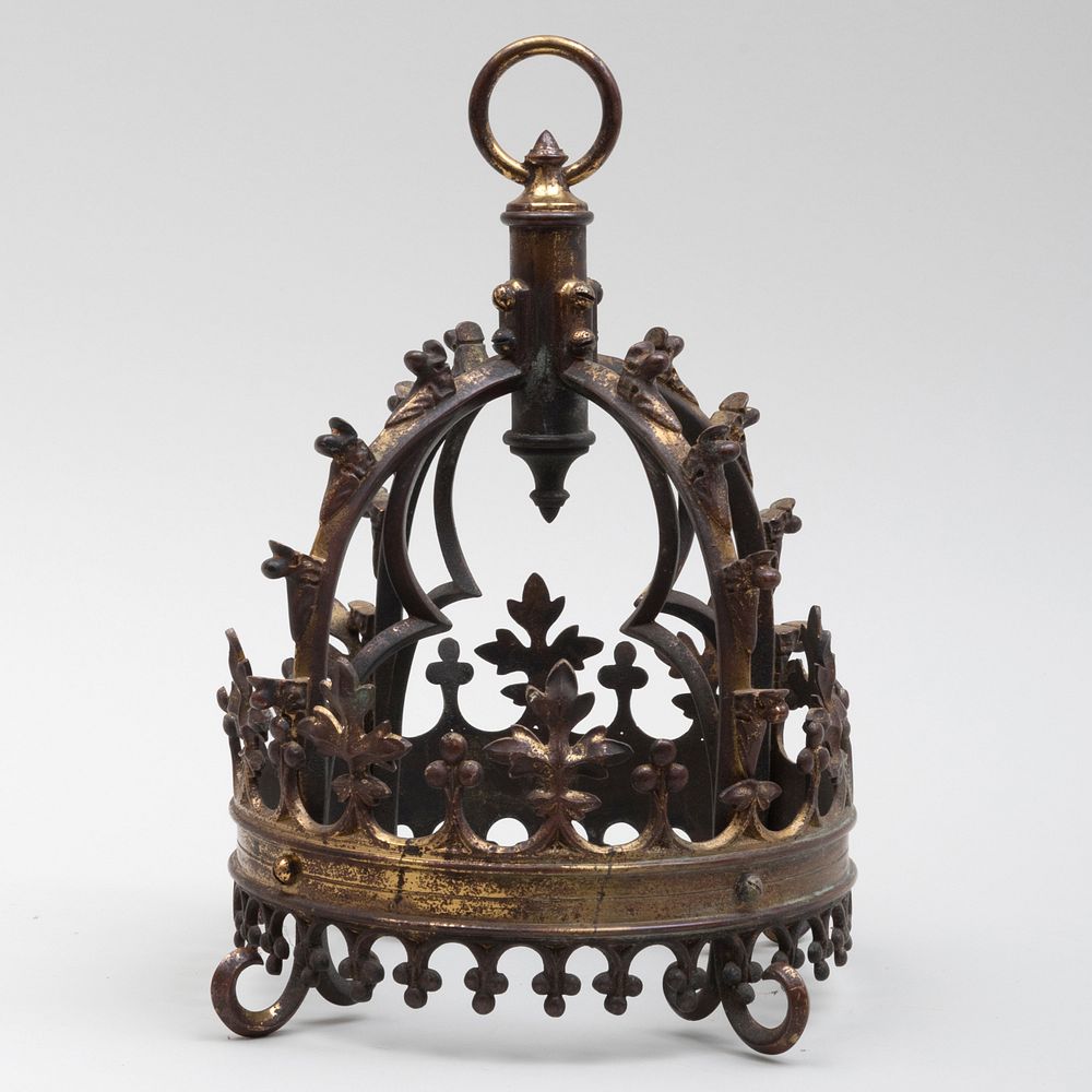 Appraisal: Neo-Gothic Gilt-Metal Model of a Crown x in diam Condition