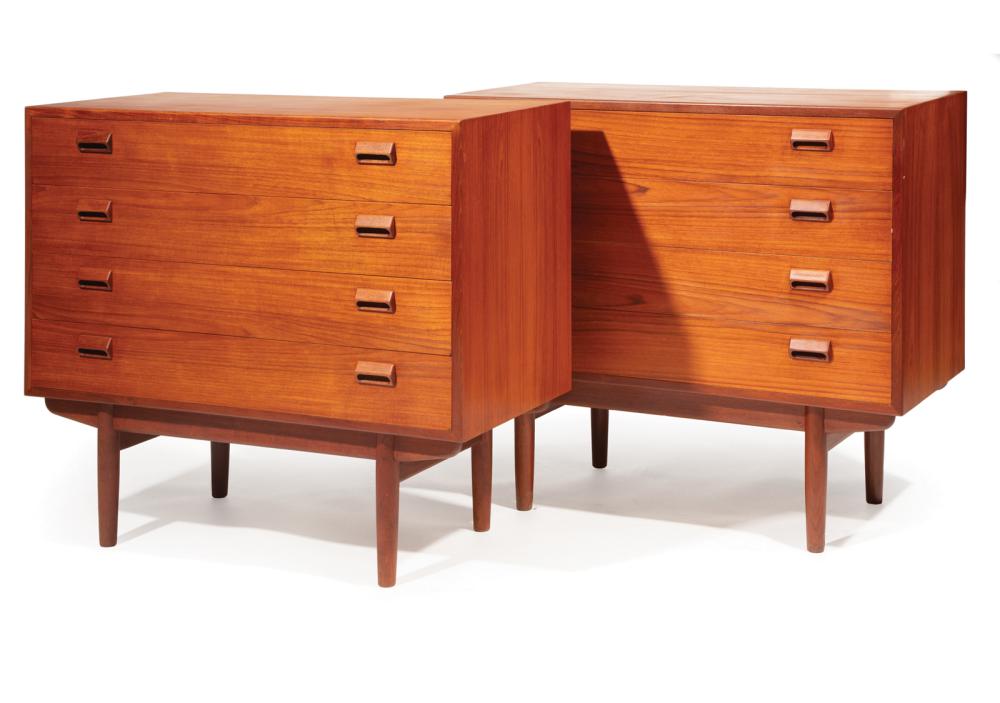 Appraisal: Pair of Borge Mogensen Teak Dressers s four drawers h