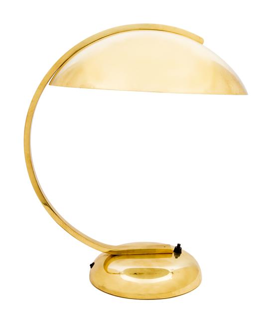 Appraisal: Sale Lot A Modernist Brass Desk Lamp having a domed