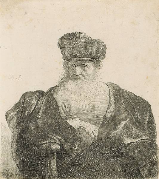 Appraisal: Property from various owners Old Man with Beard Fur Cap