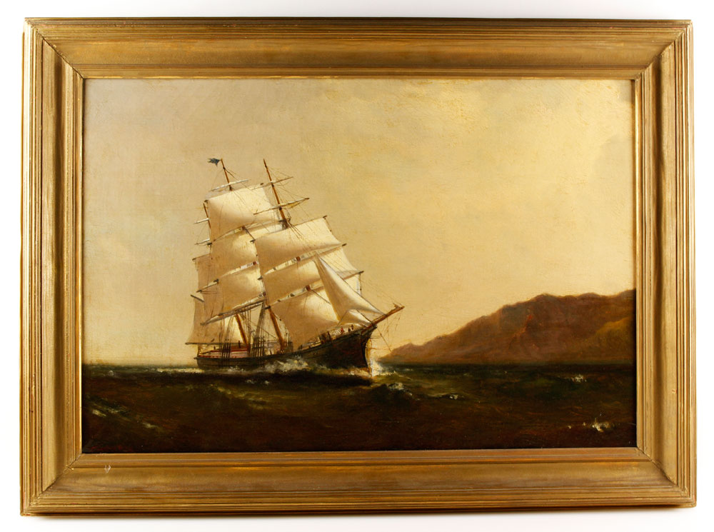 Appraisal: - Johnson Schooner in Strong Wind O C Marshall Johnson