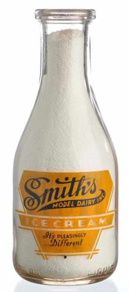 Appraisal: Smith s Model Dairy Milk Bottle Description Reverse displays a