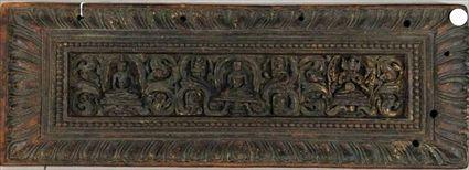 Appraisal: Indian Carved Wood Relief Panel in x in