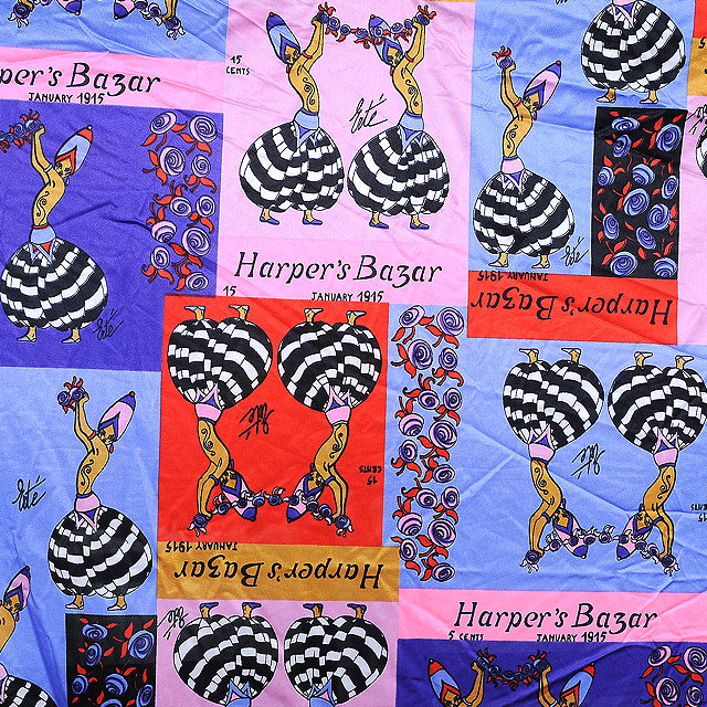 Appraisal: A length of fabric printed with a colourful 'Harper's Bazar'