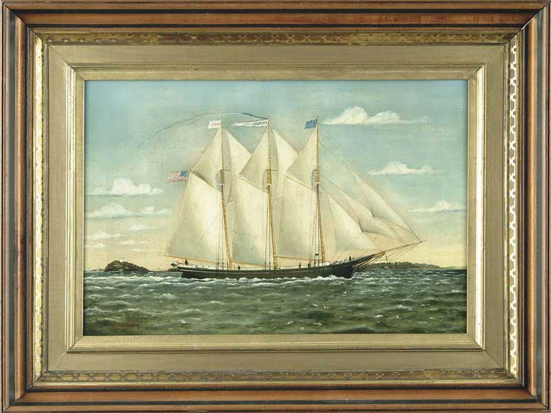 Appraisal: WILLIAM PIERCE STUBBS American - SHIP PORTRAIT OF THE GERTRUDE