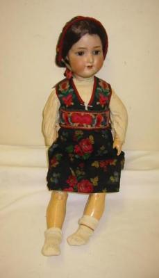 Appraisal: An Armand Marseille bisque head doll with brown lashed sleeping