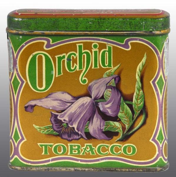 Appraisal: Orchid Pocket Tobacco Tin Description Beautiful color and graphics Rare