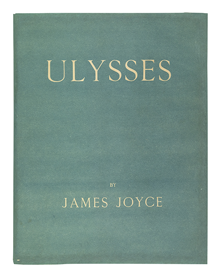 Appraisal: JOYCE JAMES Ulysses to original Greek blue wrappers lettered in