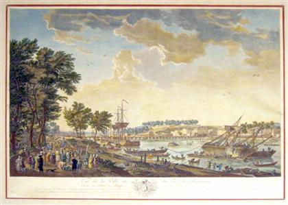 Appraisal: piece Hand-Colored Engraving Vernet Antoine Charles H after Vue de