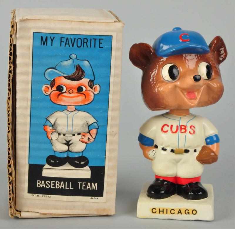 Appraisal: Chicago Cubs Mascot Bobbing Head Doll Description White square base