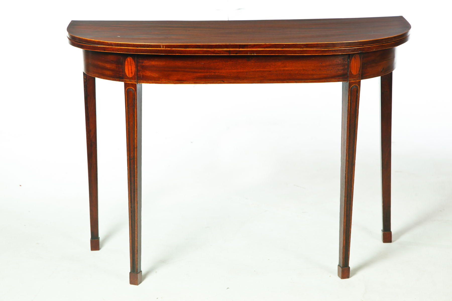 Appraisal: HEPPLEWHITE CARD TABLE American early th century mahogany and pine