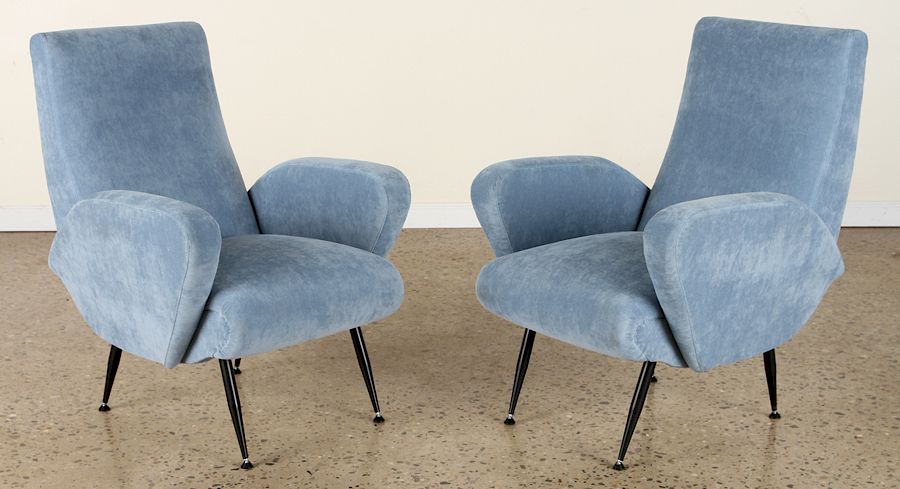 Appraisal: PAIR MID CENTURY MODERN DIMINUTIVE CLUB CHAIRS A pair of