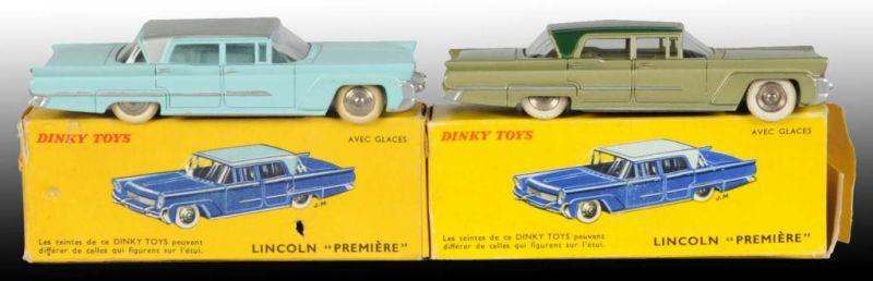 Appraisal: Lot of Dinky Toys Die-Cast Lincoln Cars in OB Description