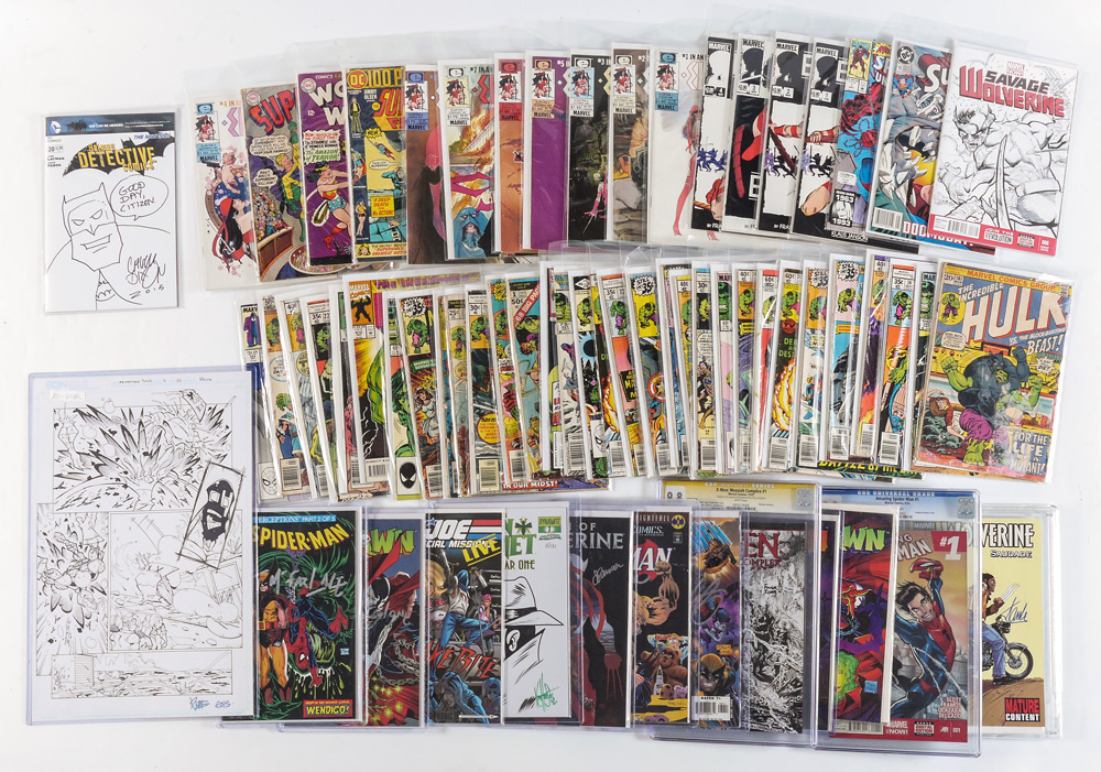 Appraisal: COMIC BOOK COLLECTION INCLUDING SIGNED COVERS Approx comics total signed