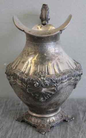 Appraisal: STERLING Continental Repousse Pitcher Marked with an eagle in a