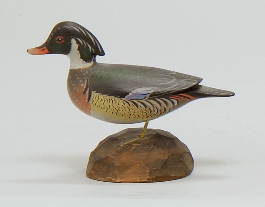 Appraisal: MINIATURE WOOD DUCK DRAKE By Crowell of East Harwich Massachusetts