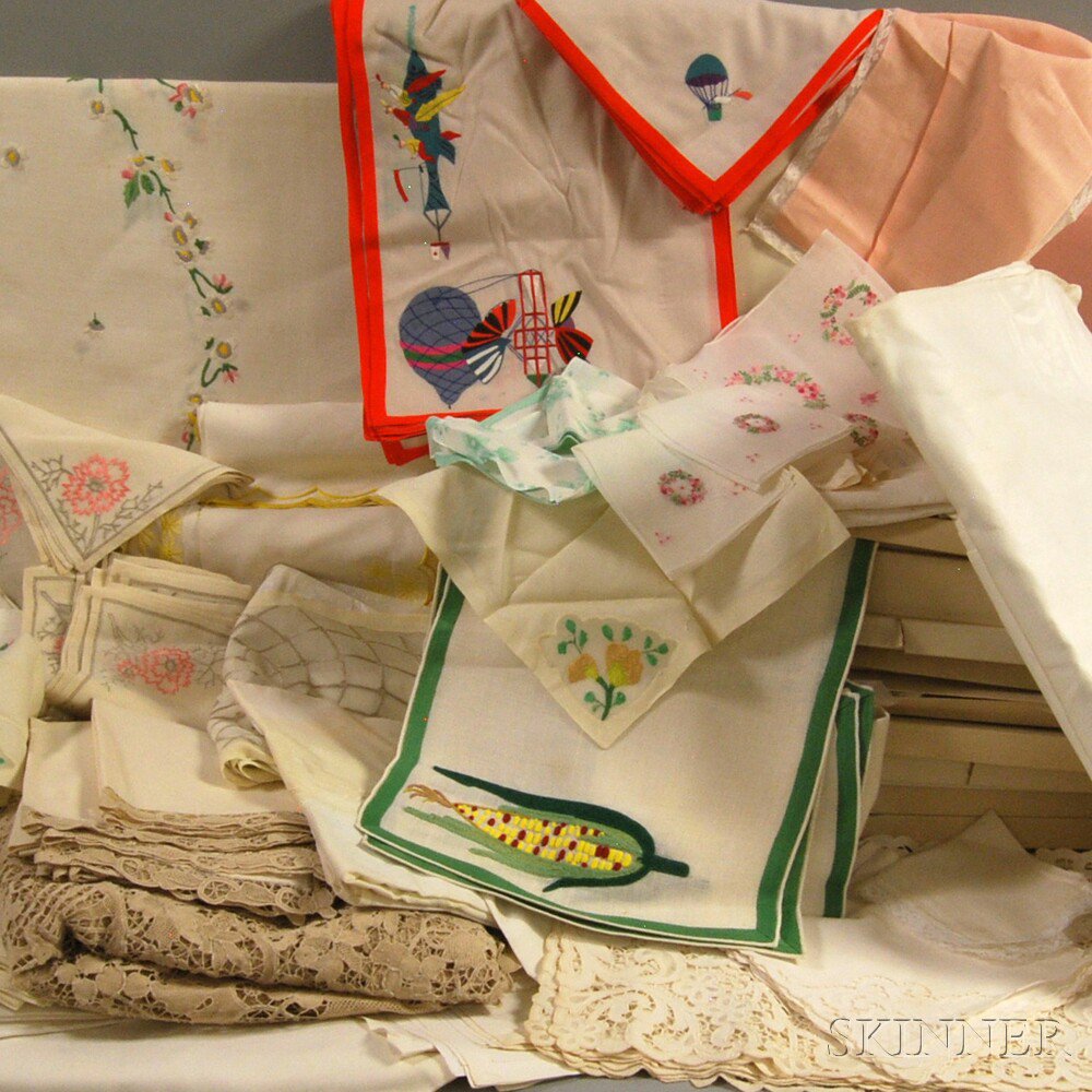 Appraisal: Collection of Table Linens including placemats and napkins sets with