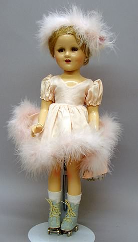 Appraisal: Compo Sonja Henie doll Brown sleep eyes open mouth honey