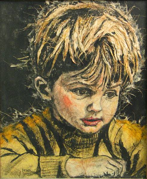 Appraisal: Abraham Rattner American - Portrait of a boy Portrait of