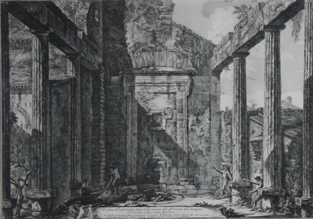 Appraisal: GIOVANNI BATTISTA PIRANESI ITALIAN - A PAIR OF ENGRAVINGS -