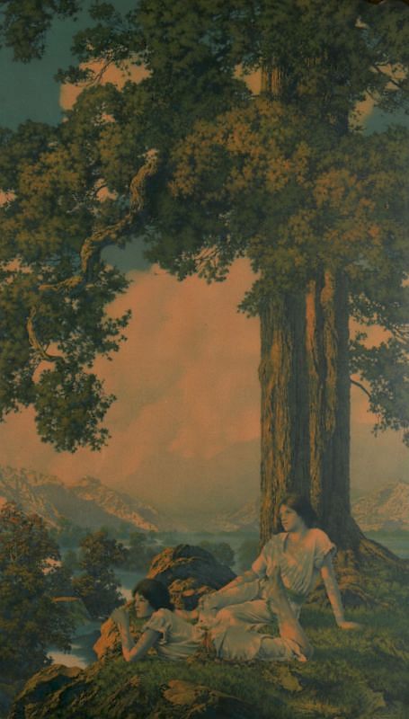 Appraisal: AN ORIGINAL MAXFIELD PARRISH TITLED HILLTOP The image titled Hilltop