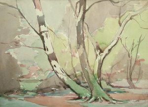 Appraisal: Alfred John Billingshurst RBA - - Trees in Winter watercolour