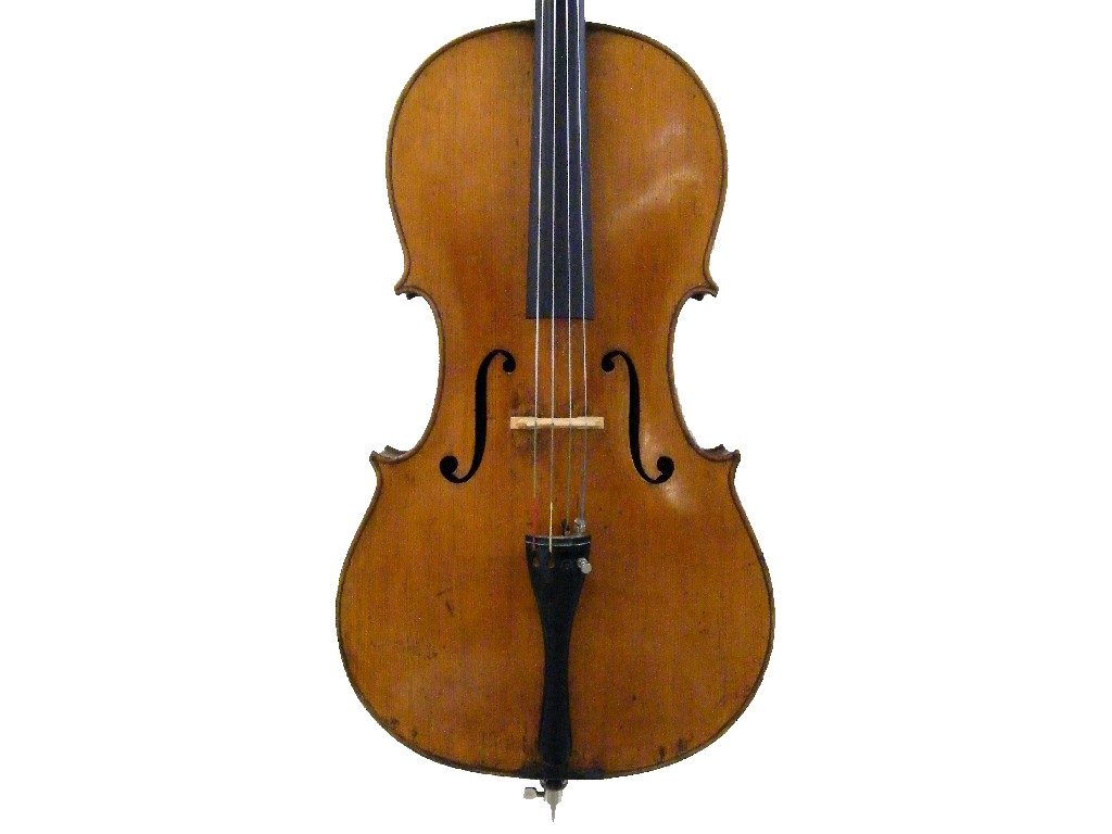 Appraisal: Interesting early th century Tyrolean violoncello the two piece back