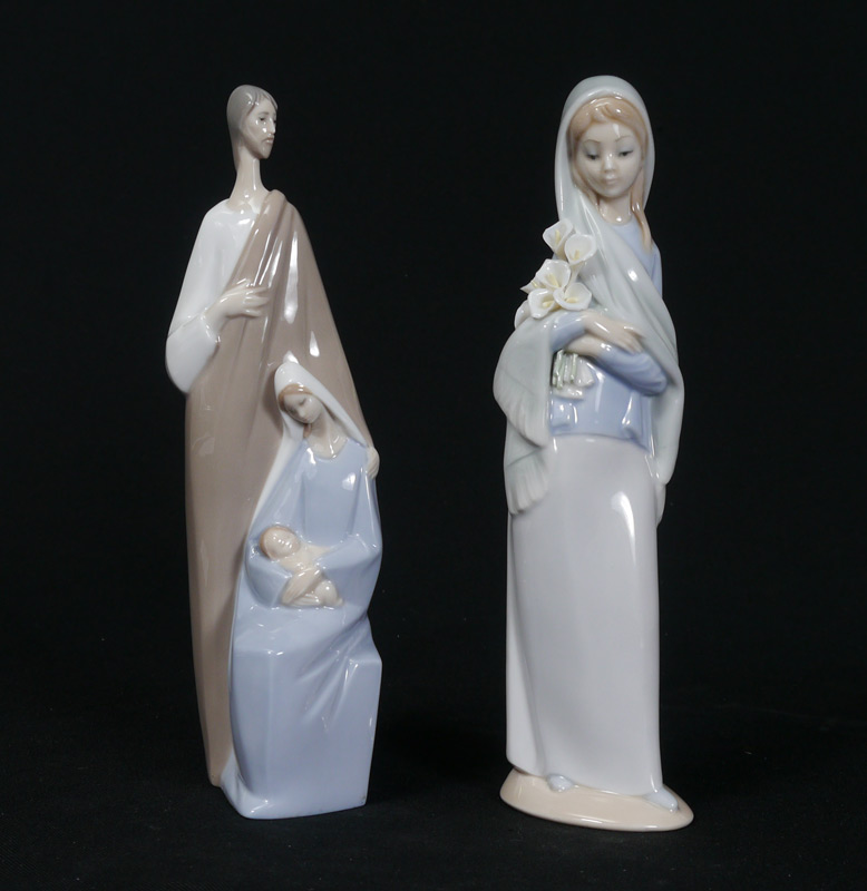 Appraisal: LLADRO PORCELAIN FIGURINES Holy Family Fulgencio Garcia sculptor issued ''h