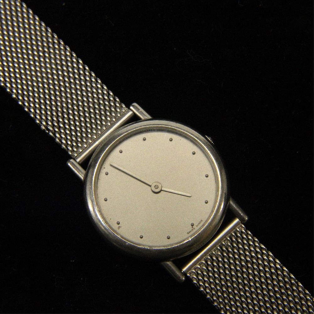 Appraisal: Georg Jensen Ladies Mesh Watch Georg Jensen stainless steel mesh