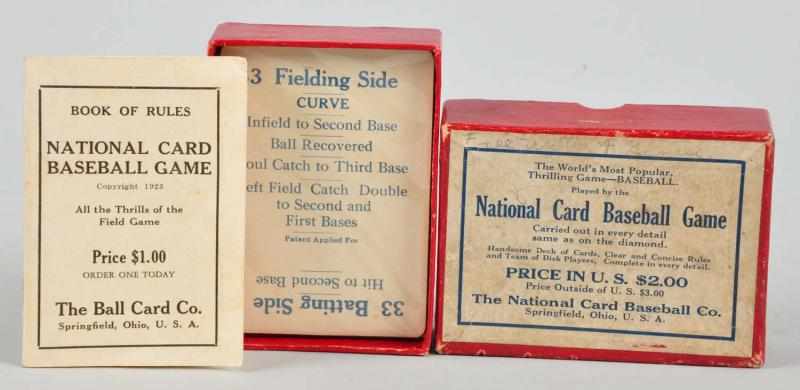 Appraisal: Vintage National Card Baseball Game Description Circa s Made by