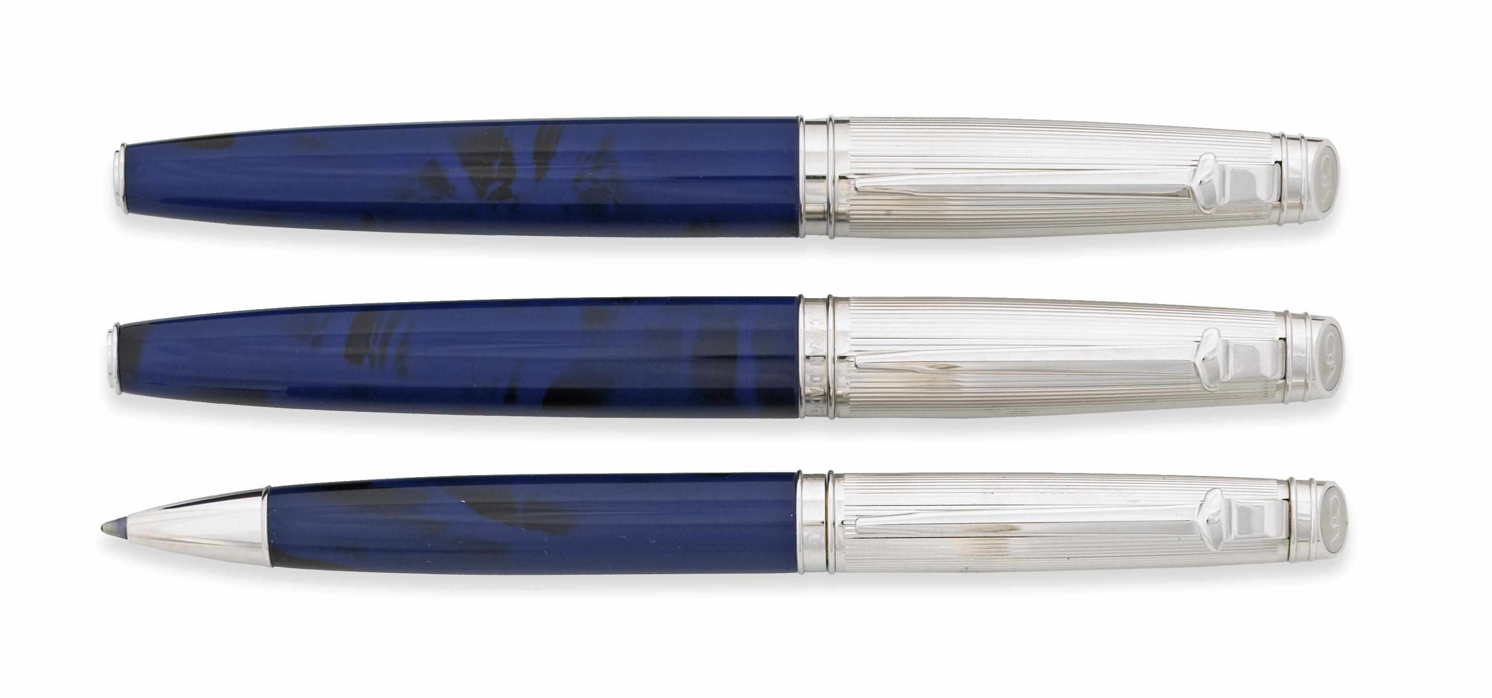 Appraisal: CARAN D'ACHE Geneve Collection Includes fountain pen rollerball and ballpoint