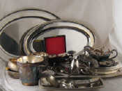 Appraisal: A quantity of silver plate Including entree dishes with covers