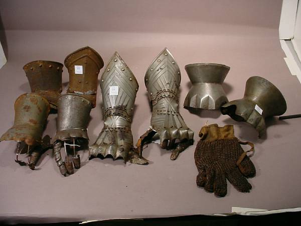 Appraisal: A group of reproduction gauntlets th and early th century