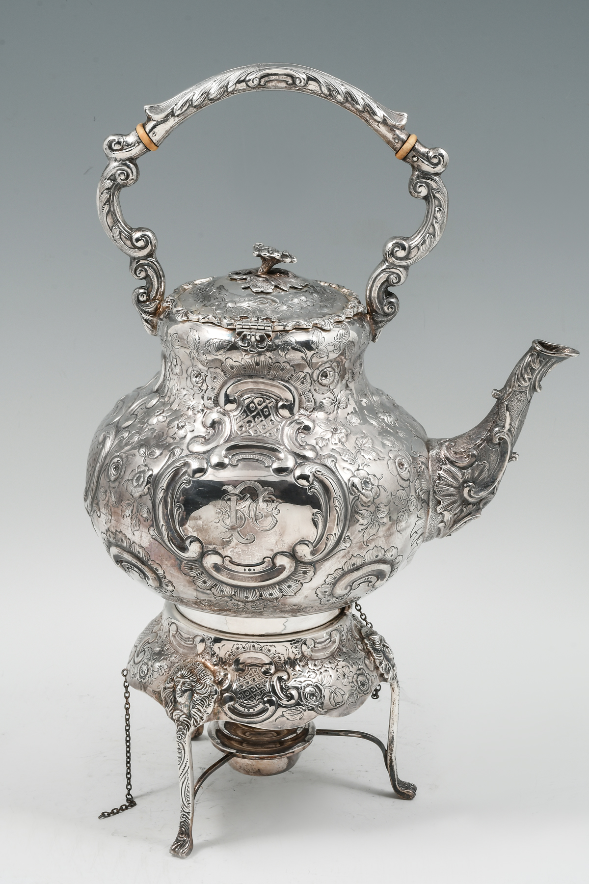 Appraisal: MAPPIN STERLING SILVER TEAPOT WITH WARMER Approx Troy ounces Hand