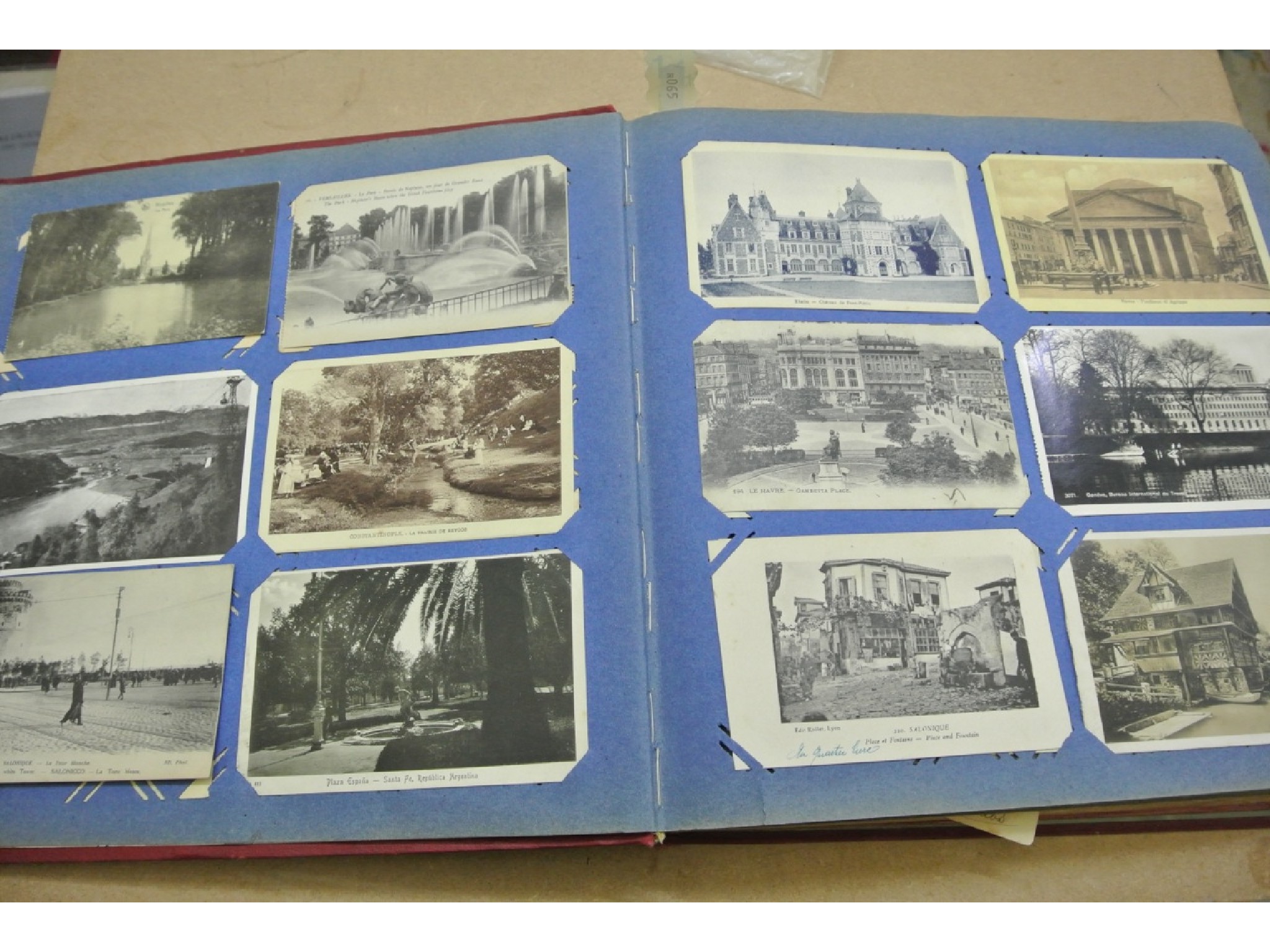 Appraisal: A French postcard album of the war period showing a