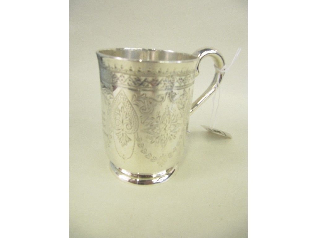 Appraisal: Silver christening mug with engraved dedication London