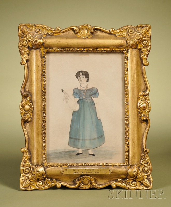 Appraisal: Framed Photoreproduction of a Portrait of a Girl with a