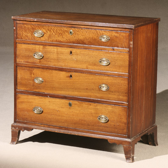 Appraisal: Federal Walnut Chest of Drawers Mid-Atlantic States Probably Southern Circa