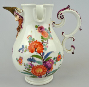 Appraisal: A th century Meissen porcelain pear-shaped small jug with ladle