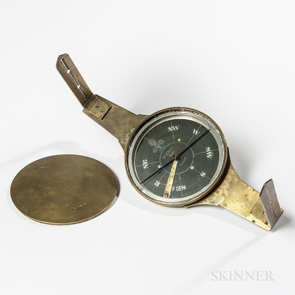 Appraisal: William J Young Surveyor's Compass William J Young Surveyor's Compass