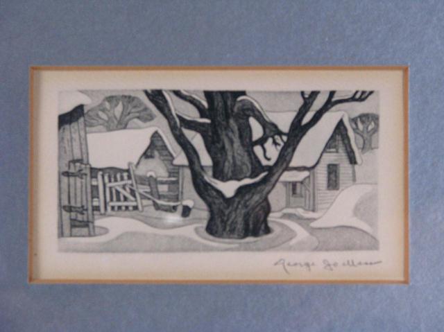 Appraisal: George Jo Mess - IN etching Tree in Winter image