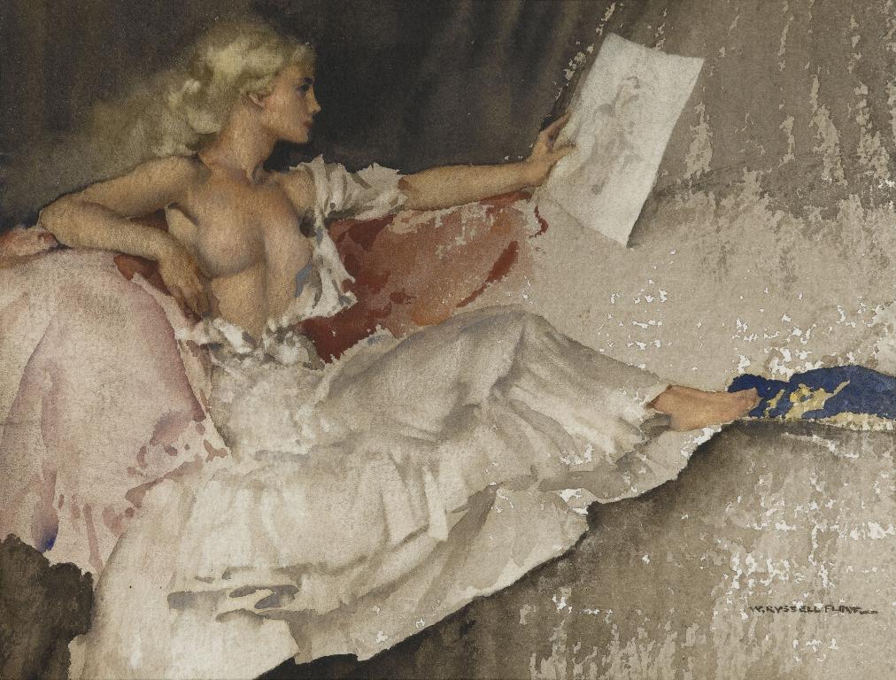 Appraisal: SIR WILLIAM RUSSELL FLINT RA PRWS RSW - THE CRITICAL