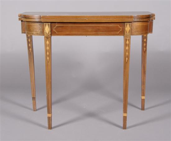 Appraisal: An Inlaid George III Style Games Table Height x width