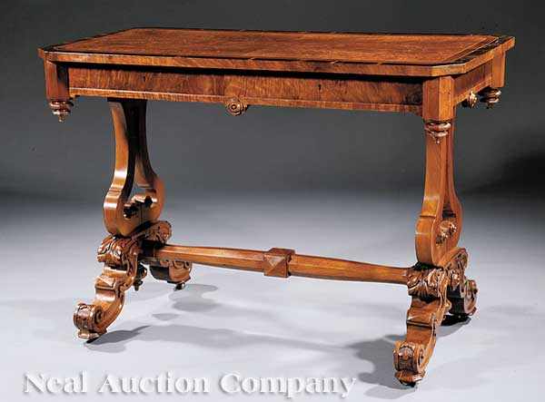 Appraisal: A Pair of William IV Satinwood Palissandre and Kingwood Library