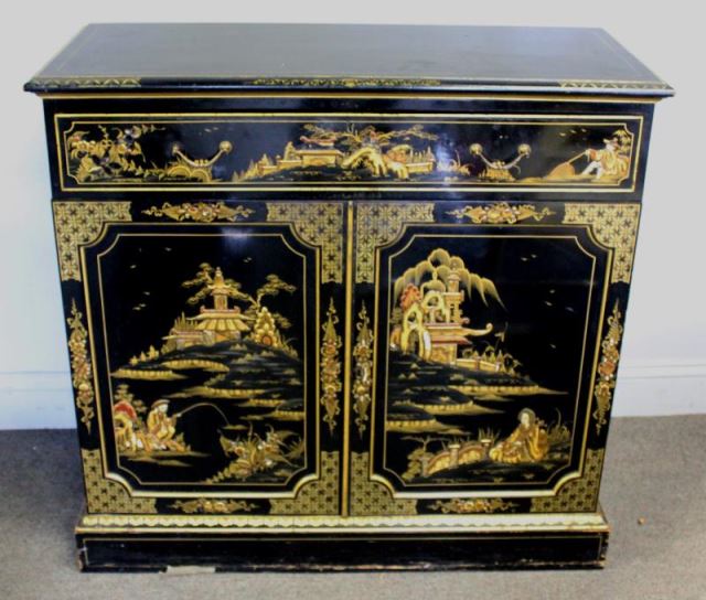 Appraisal: Signed Vintage Chinoiserie Cabinet M Weiner and Made in GT