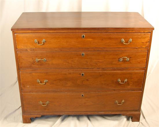 Appraisal: A Mid-Atlantic Walnut or Chestnut Chest of Drawers with mixed