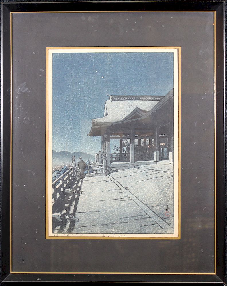 Appraisal: Hasui Kawase - Woodblock Hasui Kawase - Woodblock Print Kiyomizu